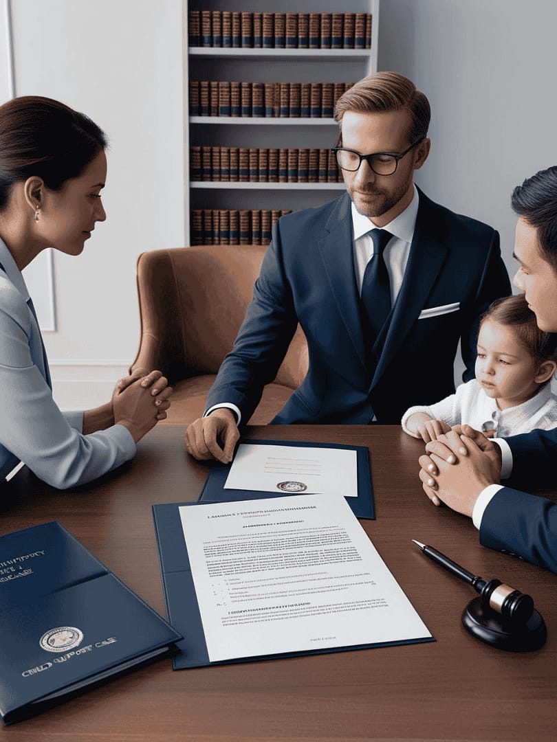 Podwyższenie alimentów, Adwokat Rzeszów Adwokat w kancelarii analizuje sprawę o alimenty. Profesjonalne biuro, poważna atmosfera.