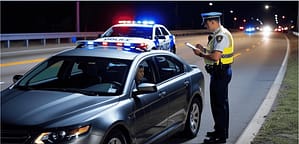 Zakaz prowadzenia pojazdów — symboliczne przedstawienie konsekwencji naruszenia przepisów drogowych i pomocy prawnej świadczonej przez Adwokata w Rzeszowie.