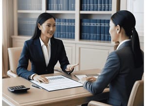 Adwokat Rzeszów – omówienie wynagrodzenia za porady prawne. Klient analizuje koszty usług prawniczych w kancelarii.