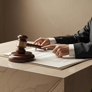 Warunkowe umorzenie postępowania karnego – adwokat analizuje dokumenty w kancelarii w Rzeszowie